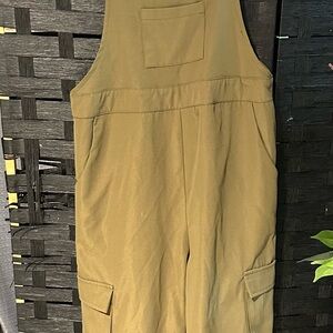 SHEIN Olive Green Kids Overalls